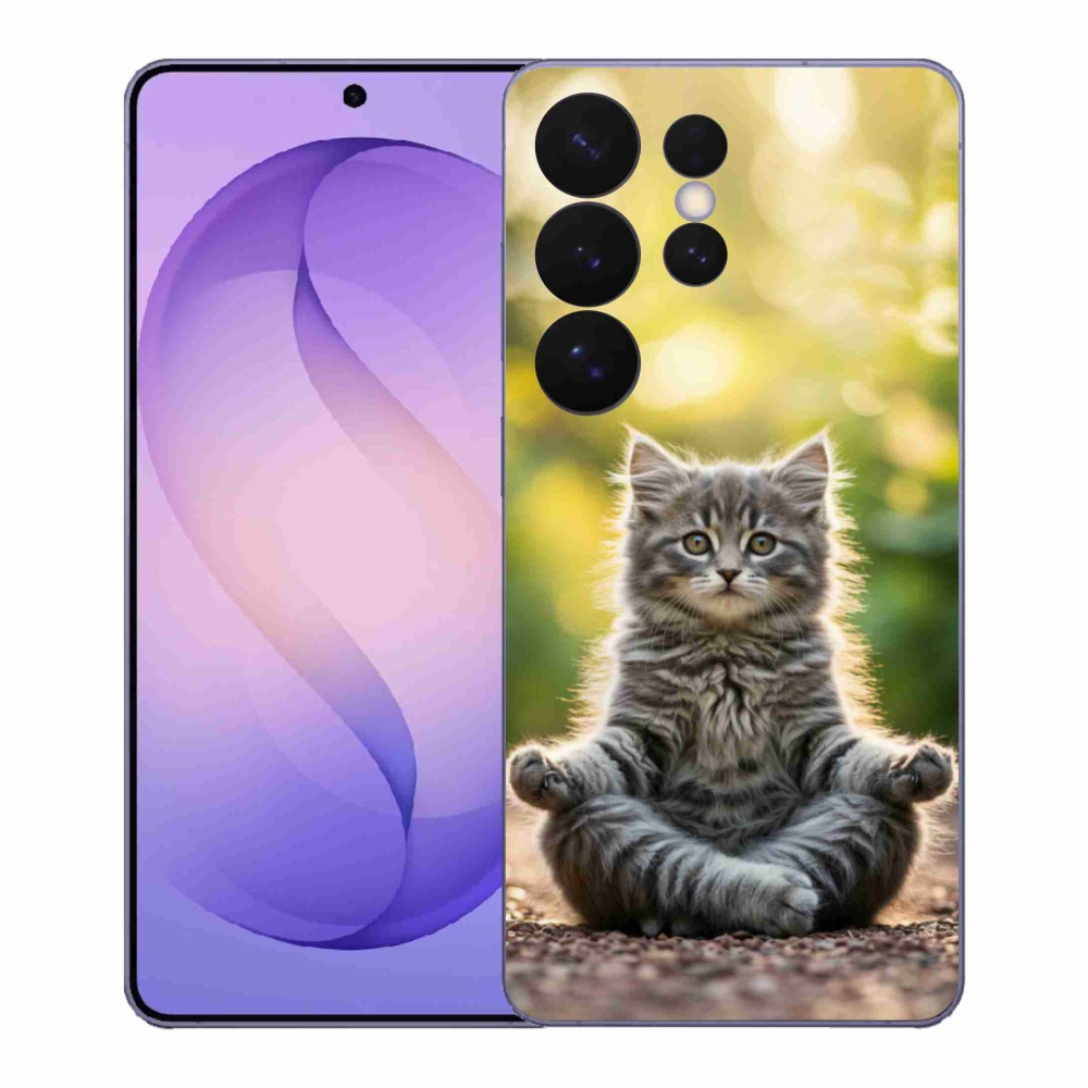 Gelový kryt mmCase na Samsung Galaxy S26 Ultra - meditující kotě