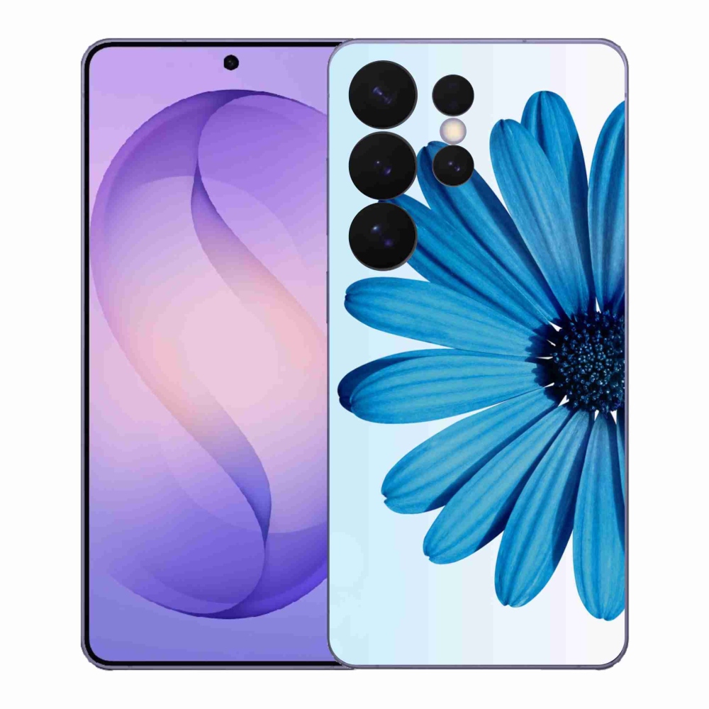 Gelový kryt mmCase na Samsung Galaxy S26 Ultra - modrá kopretina