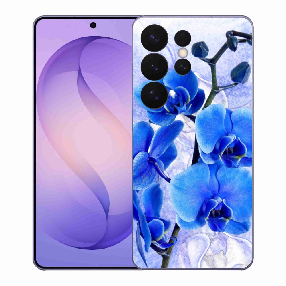 Gelový kryt mmCase na Samsung Galaxy S26 Ultra - modré květy