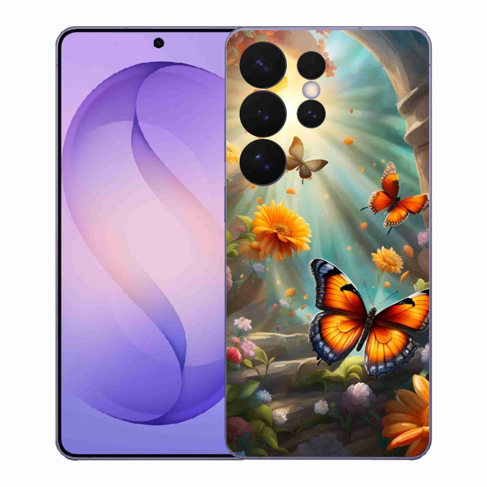 Gelový kryt mmCase na Samsung Galaxy S26 Ultra - motýlí zahrada 2