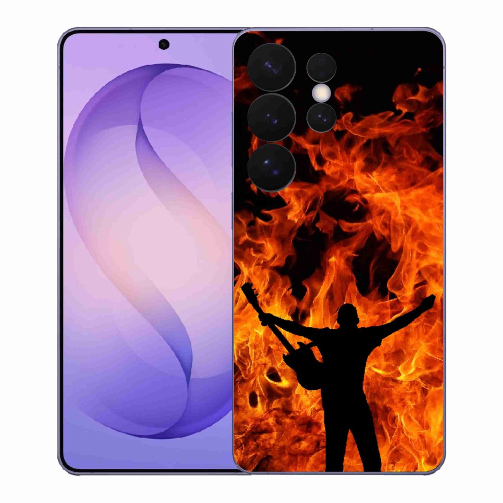Gelový kryt mmCase na Samsung Galaxy S26 Ultra - muzikant a oheň
