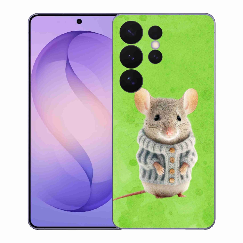 Gelový kryt mmCase na Samsung Galaxy S26 Ultra - myška ve svetru