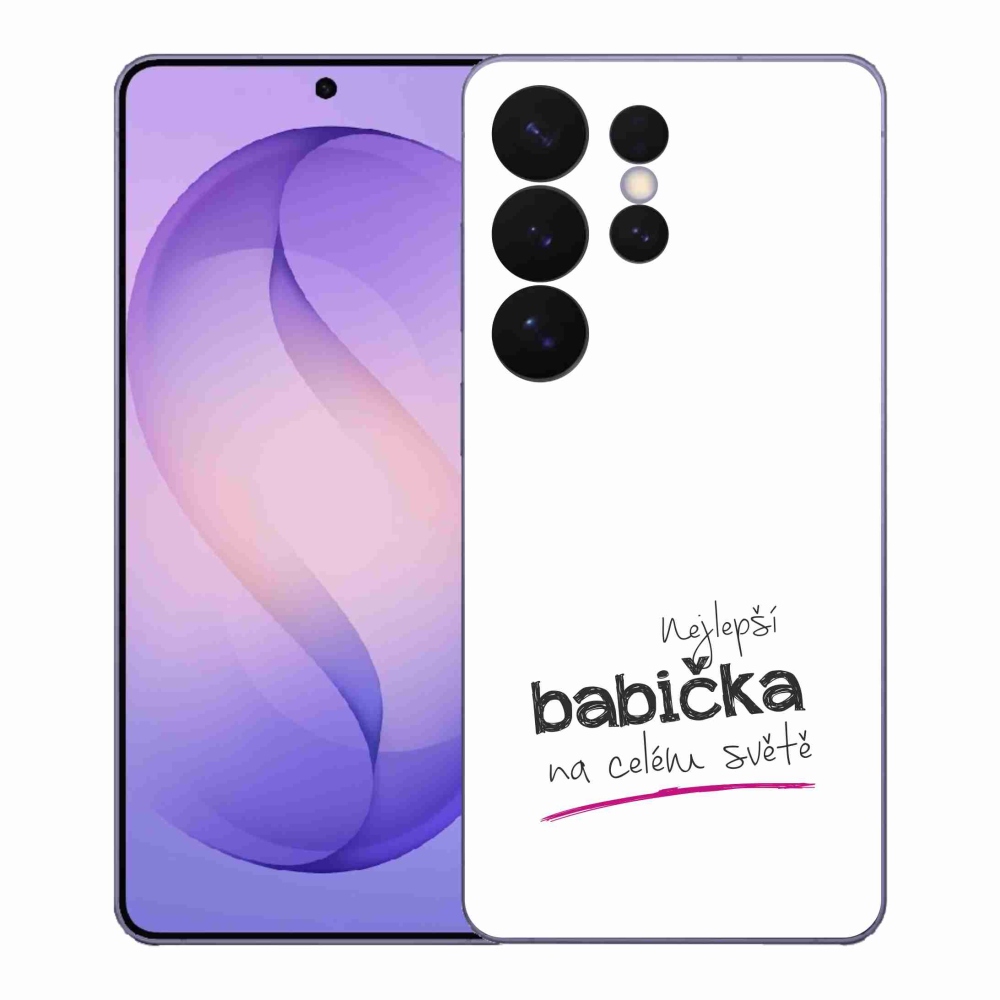 Gelový kryt mmCase na Samsung Galaxy S26 Ultra - nejlepší babička 4 bílé pozadí