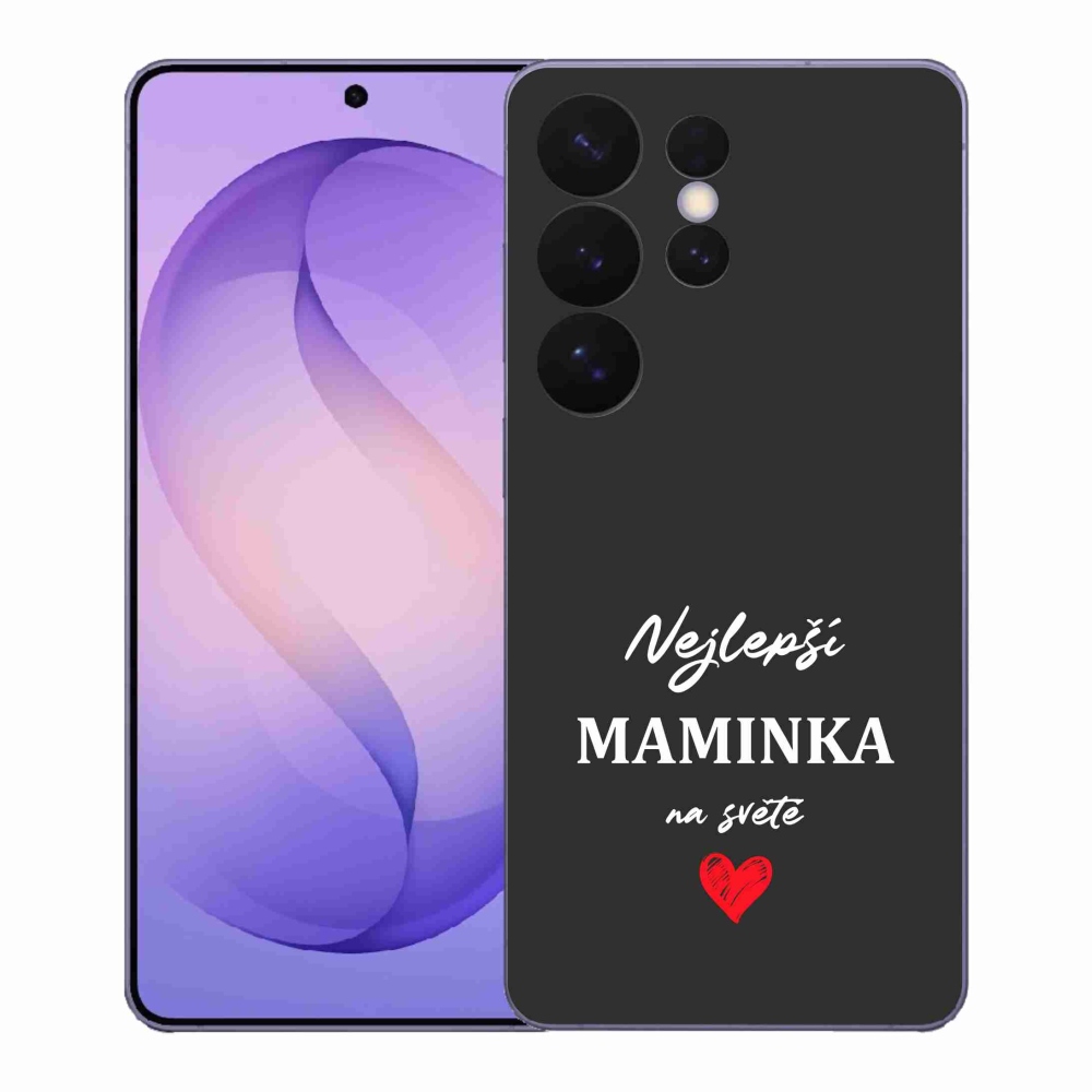 Gelový kryt mmCase na Samsung Galaxy S26 Ultra - nejlepší maminka 1 černé pozadí