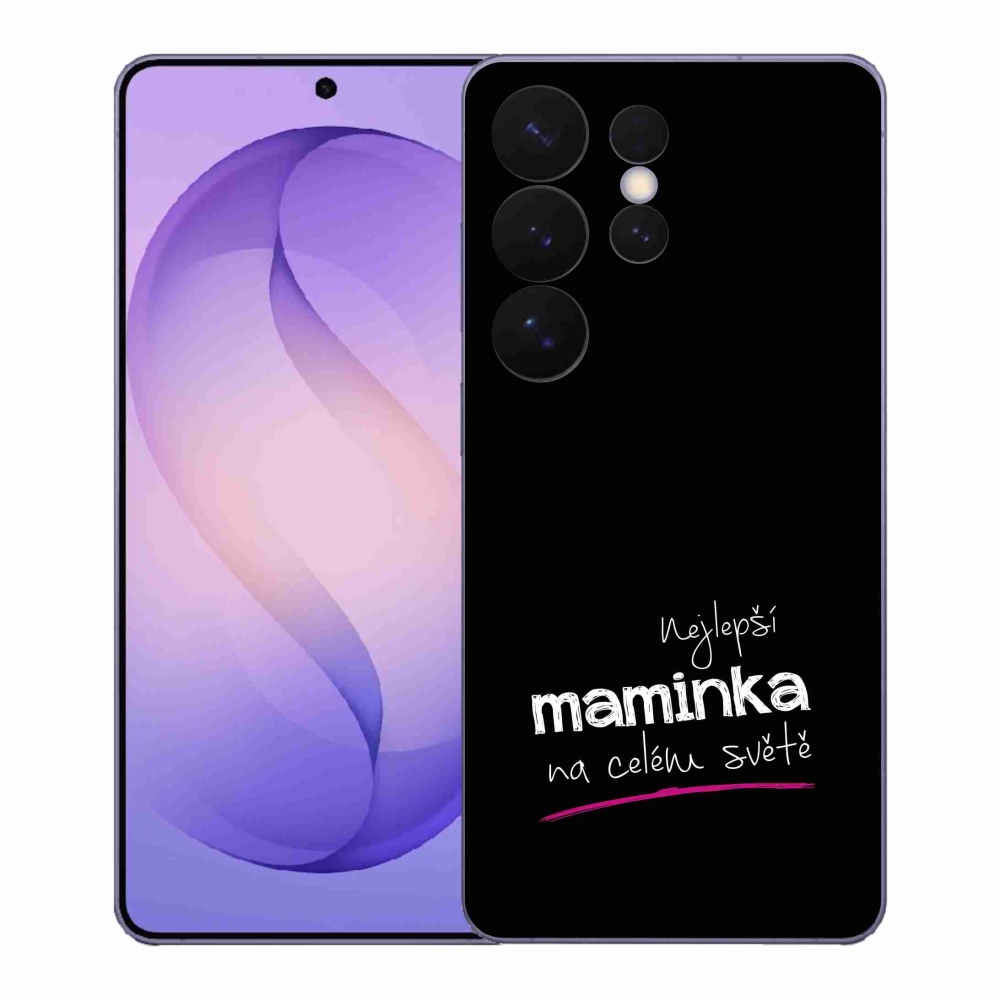 Gelový kryt mmCase na Samsung Galaxy S26 Ultra - nejlepší maminka 4 černé pozadí
