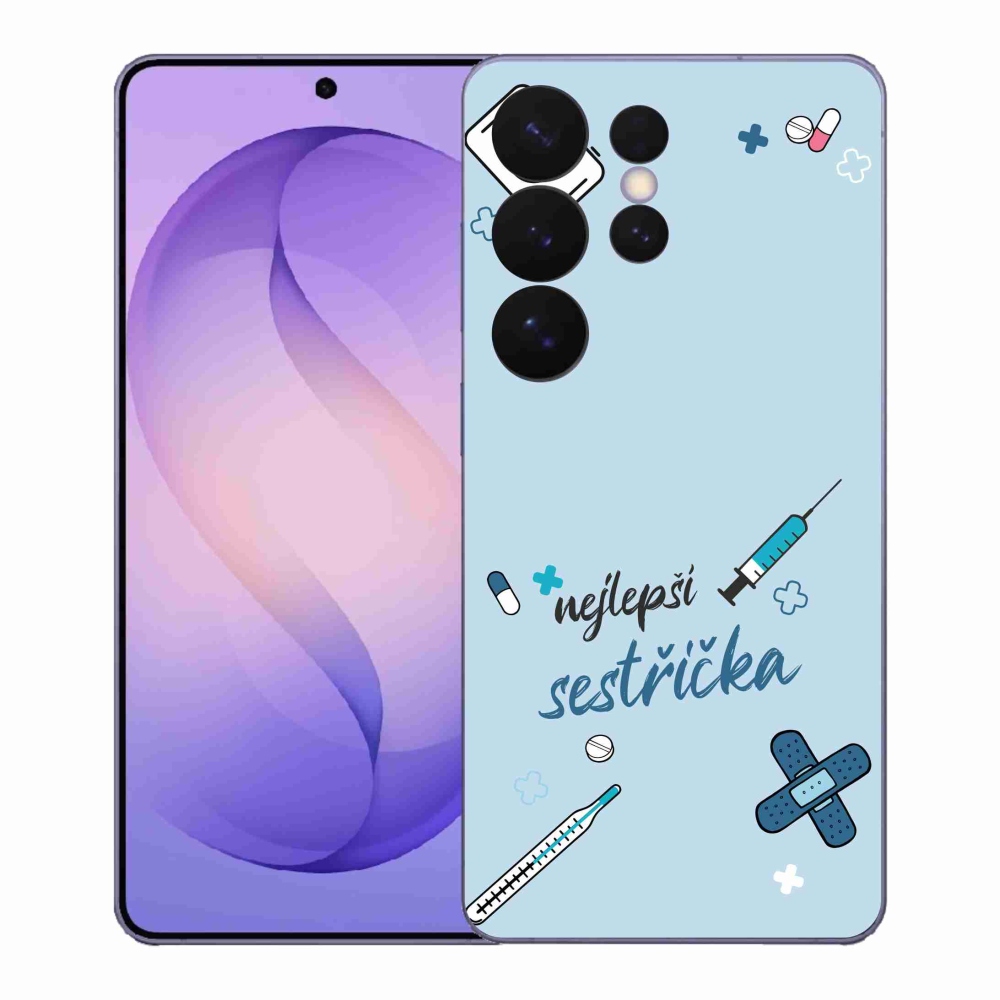 Gelový kryt mmCase na Samsung Galaxy S26 Ultra - nejlepší sestřička modré pozadí