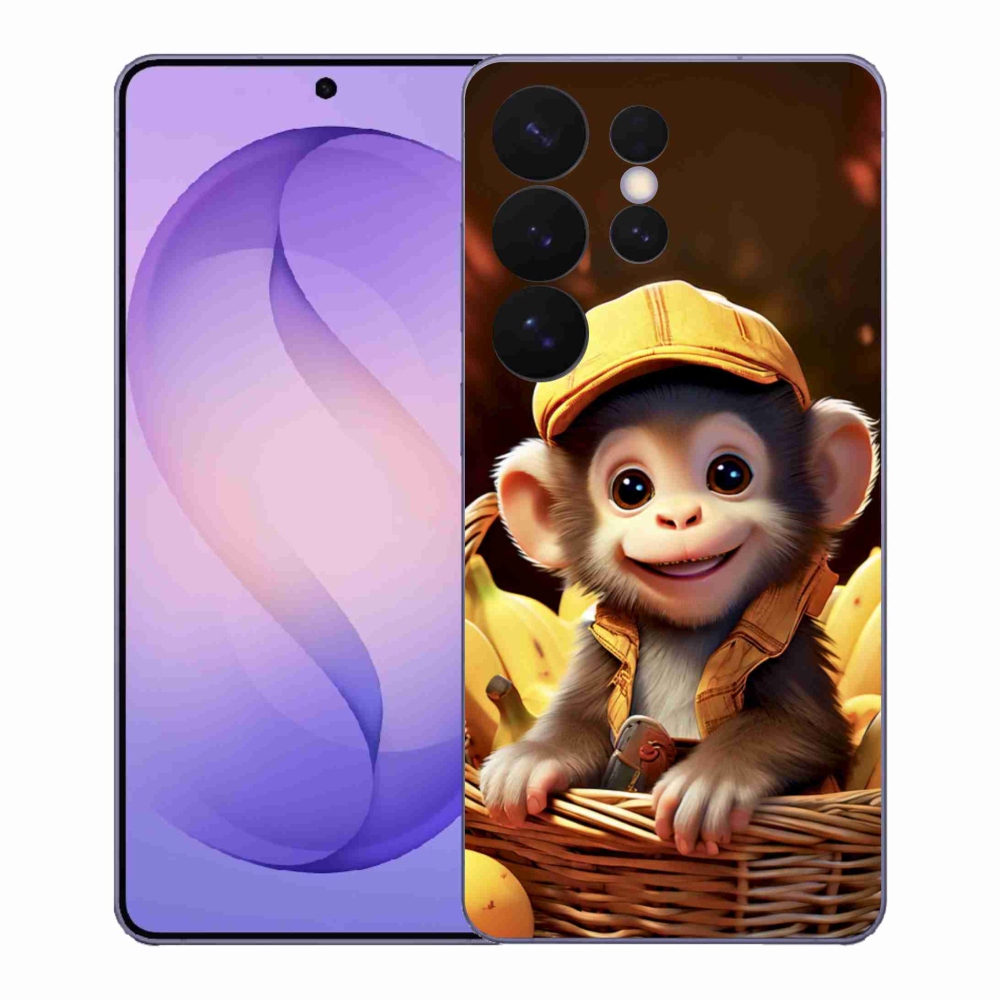 Gelový kryt mmCase na Samsung Galaxy S26 Ultra - opice v košíku