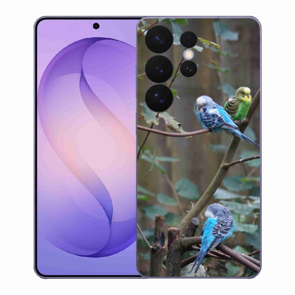 Gelový kryt mmCase na Samsung Galaxy S26 Ultra - papoušci na větvi
