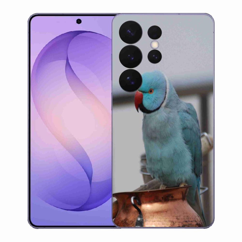 Gelový kryt mmCase na Samsung Galaxy S26 Ultra - papoušek alexandr modrý