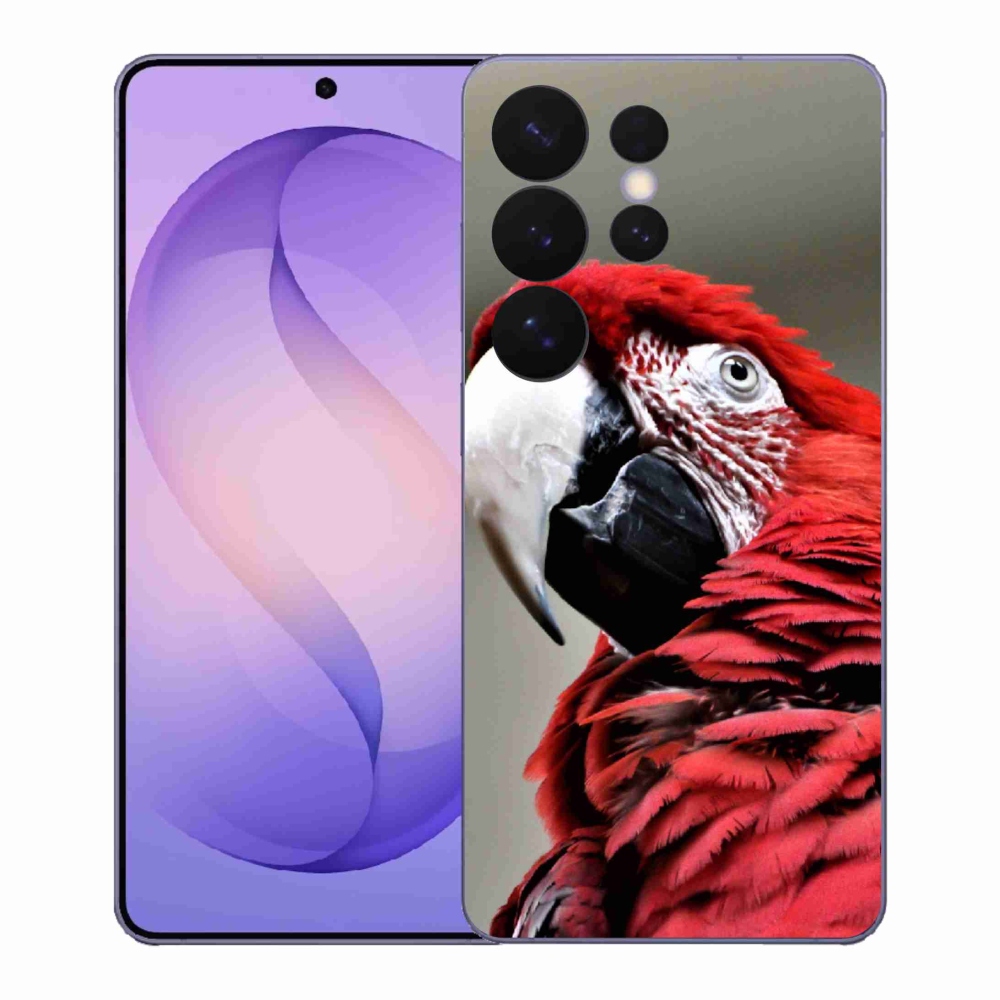 Gelový kryt mmCase na Samsung Galaxy S26 Ultra - papoušek ara červený
