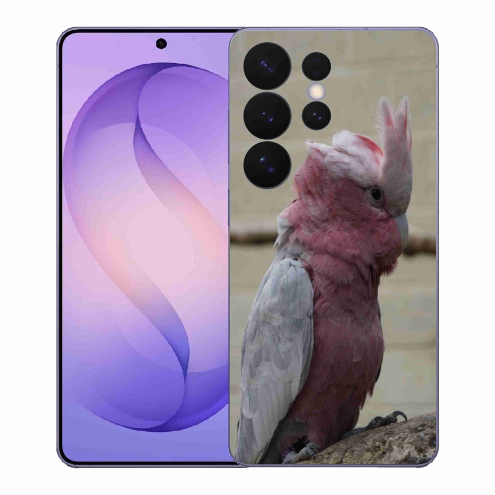 Gelový kryt mmCase na Samsung Galaxy S26 Ultra - papoušek kakadu růžový
