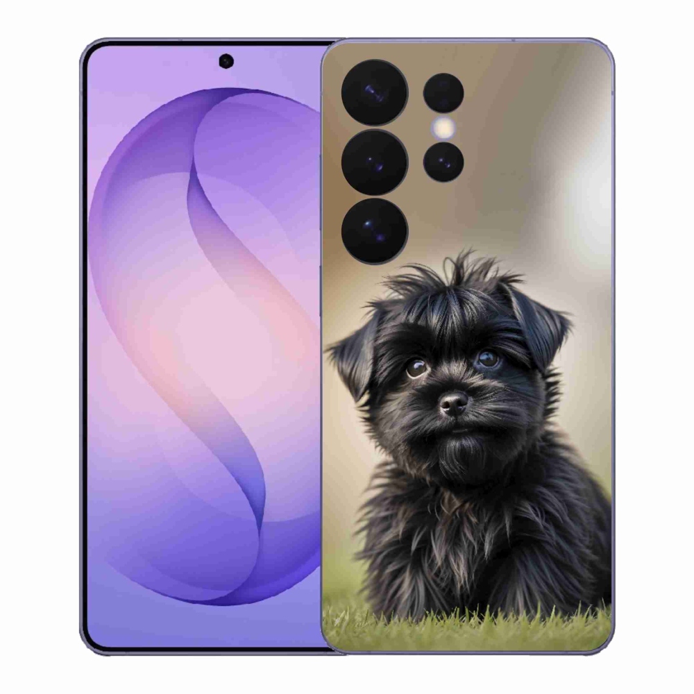 Gelový kryt mmCase na Samsung Galaxy S26 Ultra - roztomilý černý pejsek