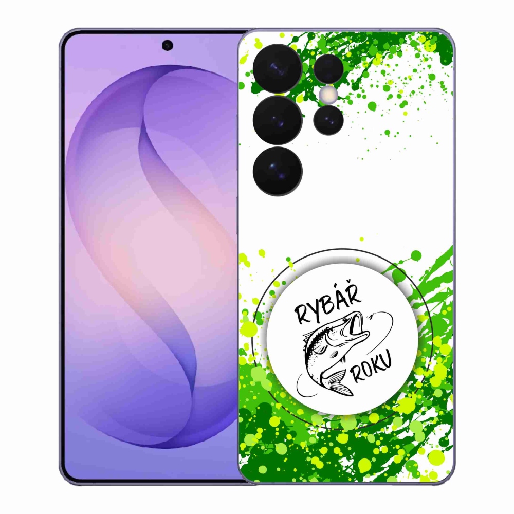 Gelový kryt mmCase na Samsung Galaxy S26 Ultra - rybář roku bílé pozadí