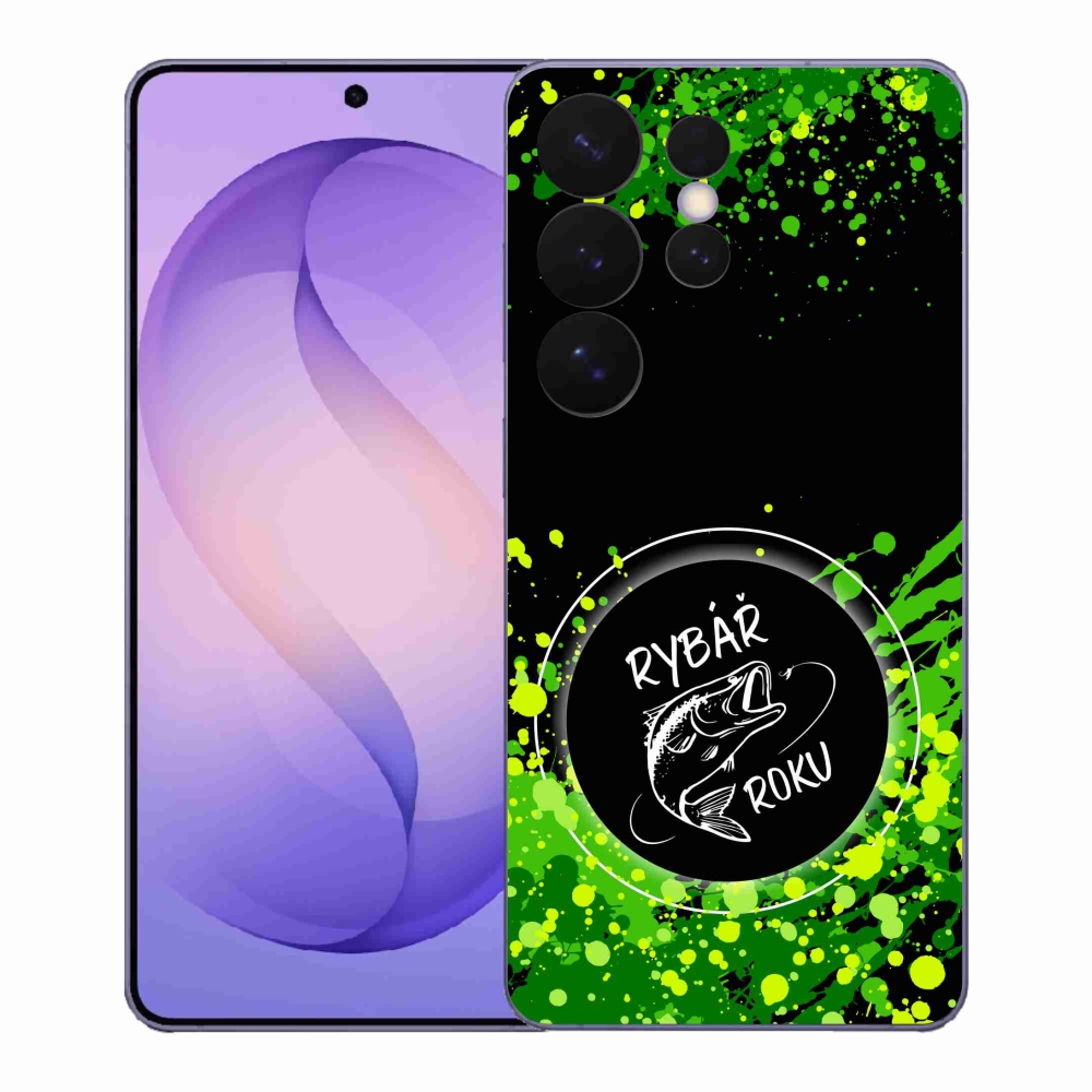 Gelový kryt mmCase na Samsung Galaxy S26 Ultra - rybář roku černé pozadí