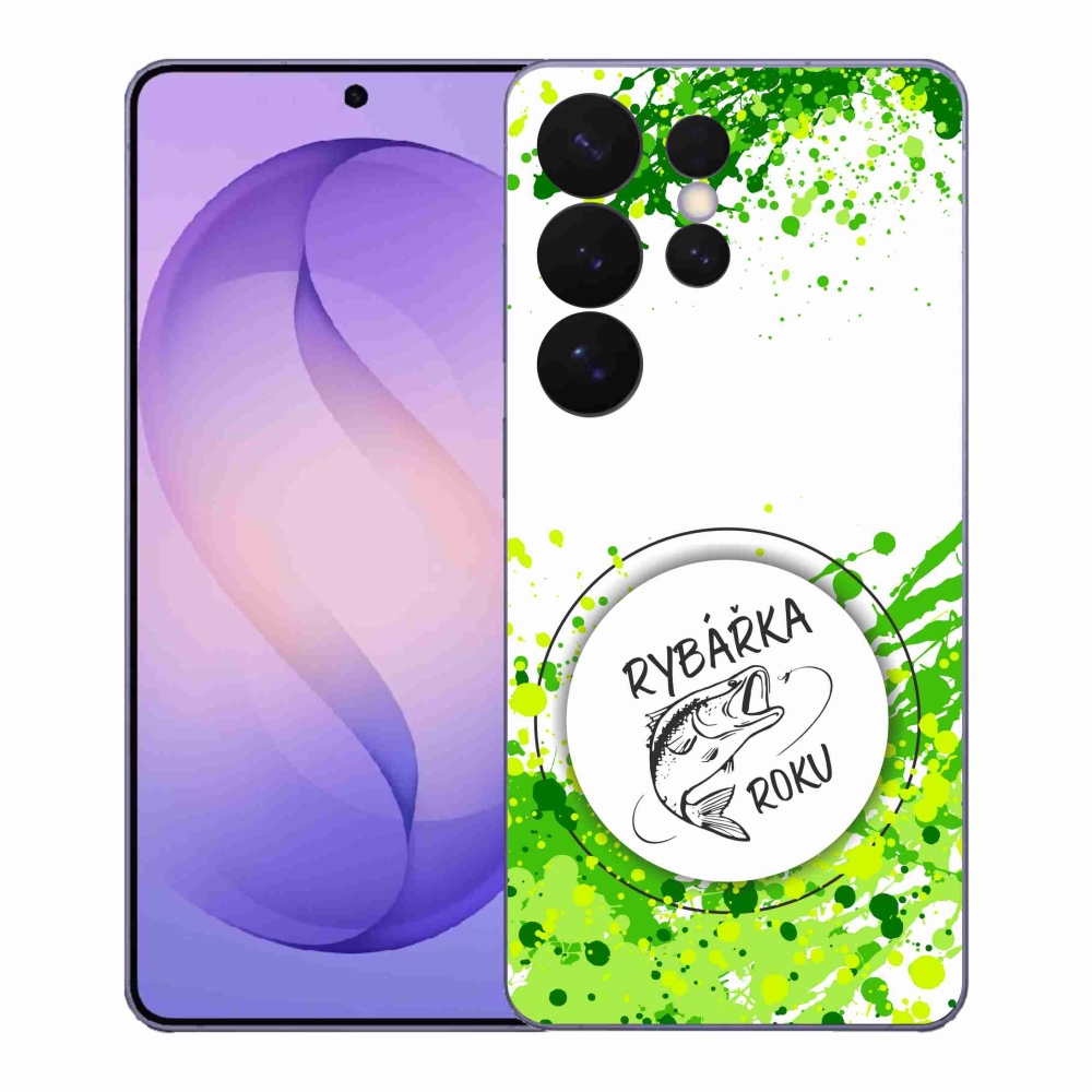 Gelový kryt mmCase na Samsung Galaxy S26 Ultra - rybářka roku bílé pozadí