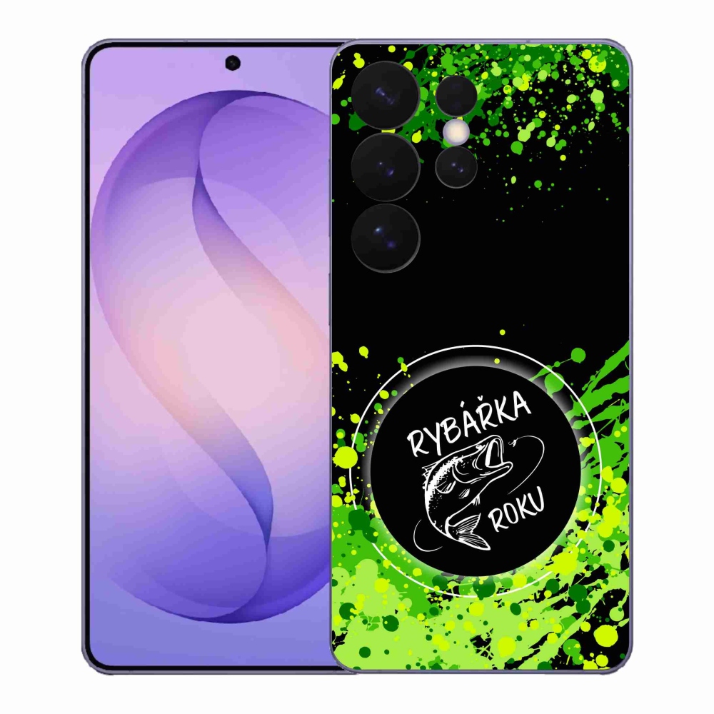 Gelový kryt mmCase na Samsung Galaxy S26 Ultra - rybářka roku černé pozadí