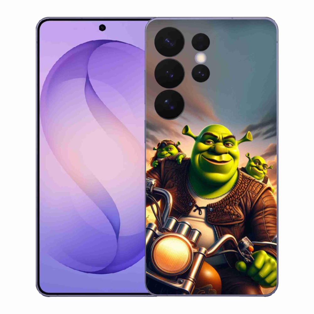 Gelový kryt mmCase na Samsung Galaxy S26 Ultra - shrek na motorce