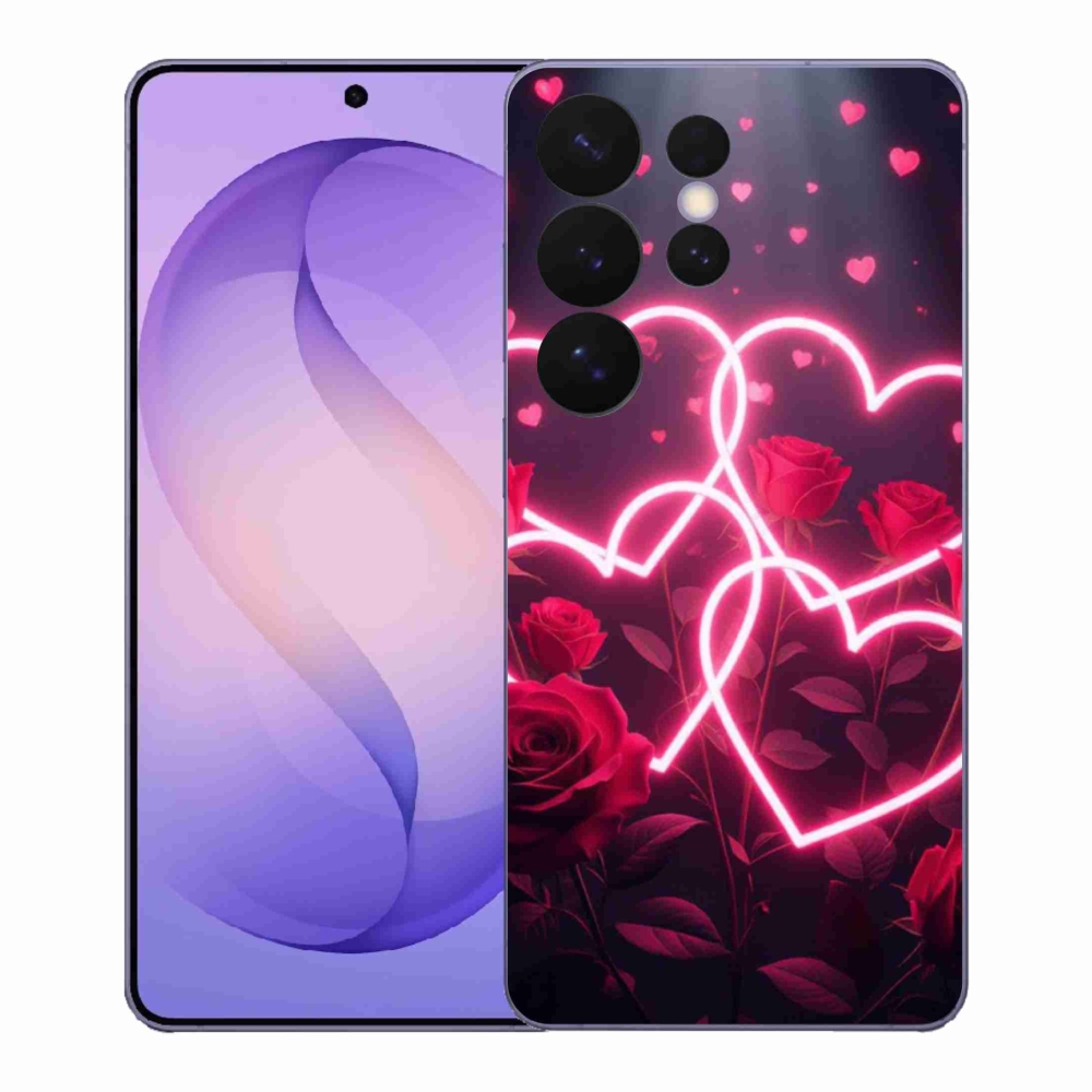 Gelový kryt mmCase na Samsung Galaxy S26 Ultra - srdce lásky