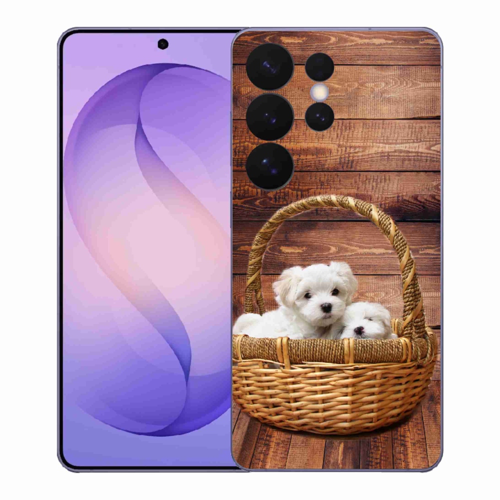 Gelový kryt mmCase na Samsung Galaxy S26 Ultra - štěňátka