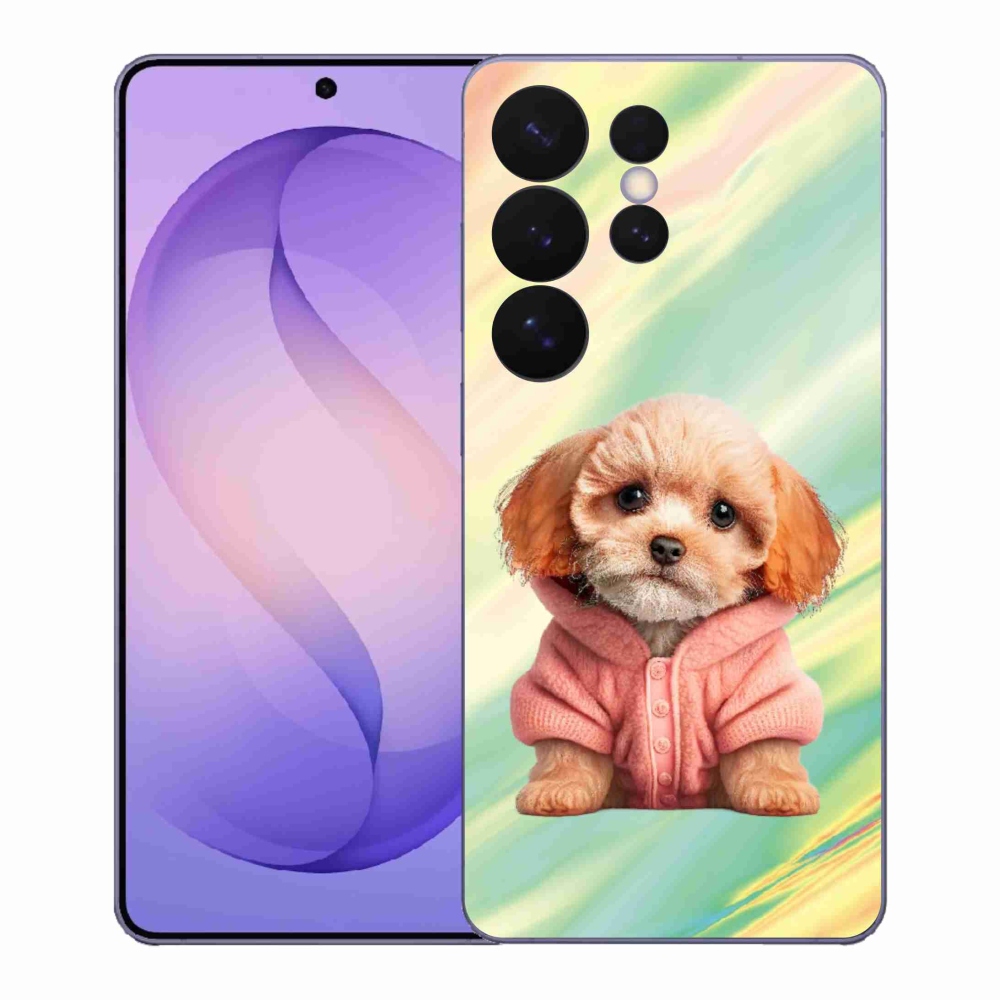 Gelový kryt mmCase na Samsung Galaxy S26 Ultra - štěně ve svetru
