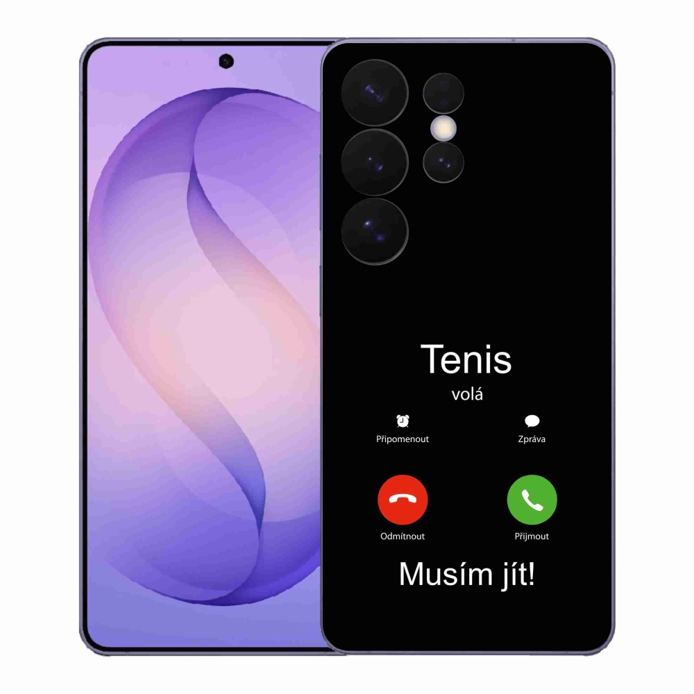 Gelový kryt mmCase na Samsung Galaxy S26 Ultra - tenis volá černé pozadí