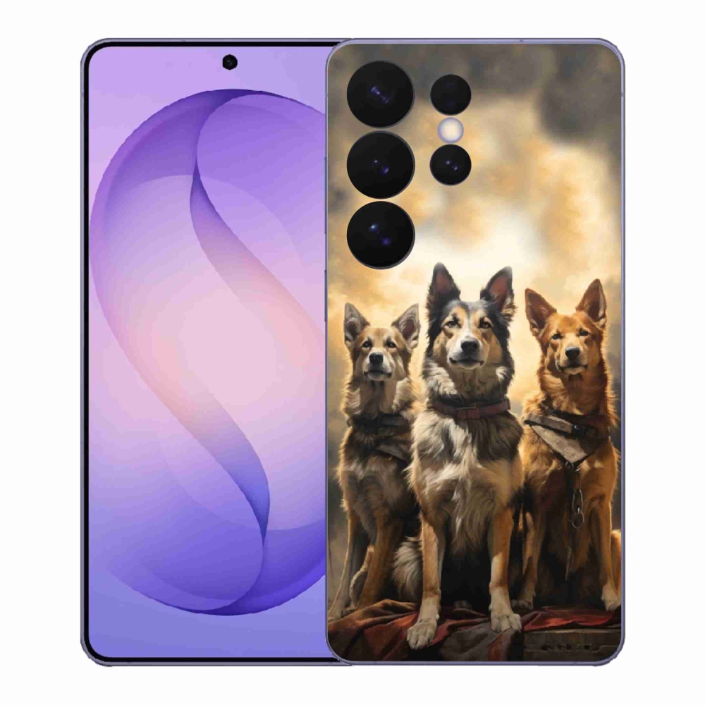 Gelový kryt mmCase na Samsung Galaxy S26 Ultra - tři psi