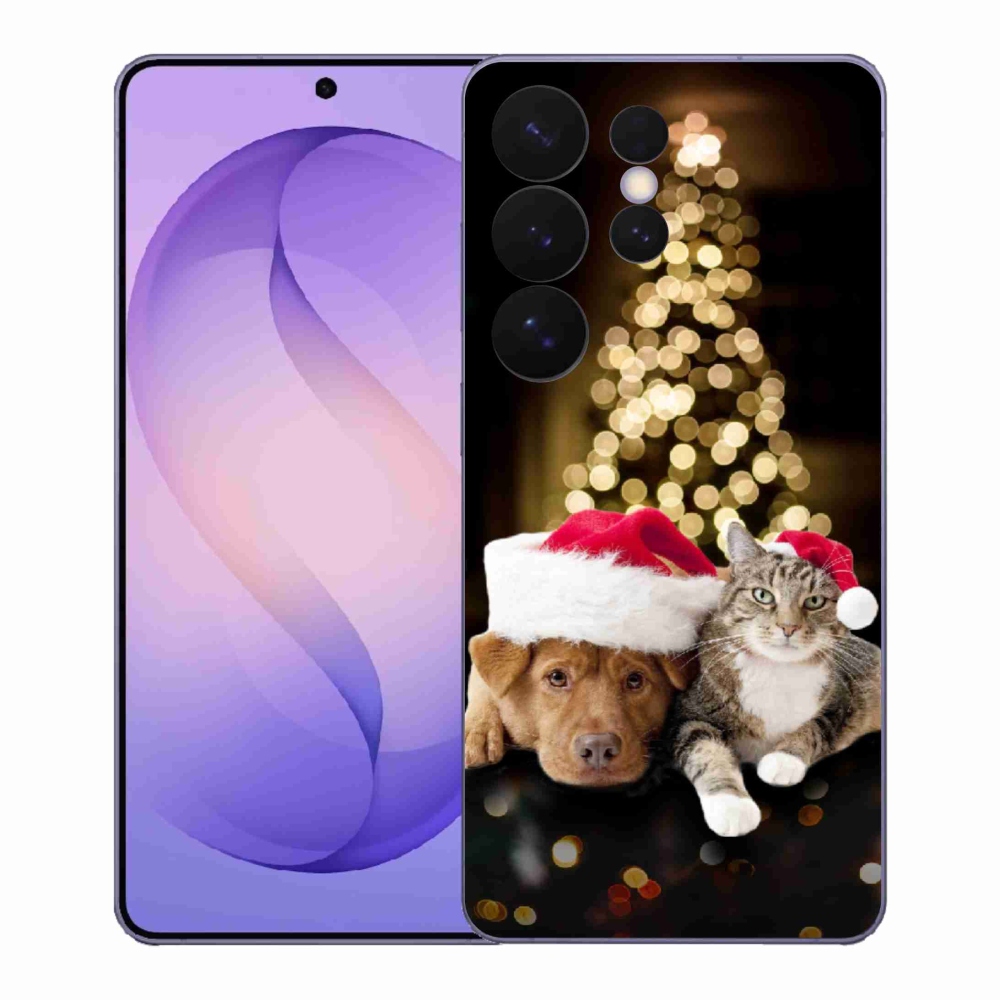 Gelový kryt mmCase na Samsung Galaxy S26 Ultra - vánoční pes a kočka