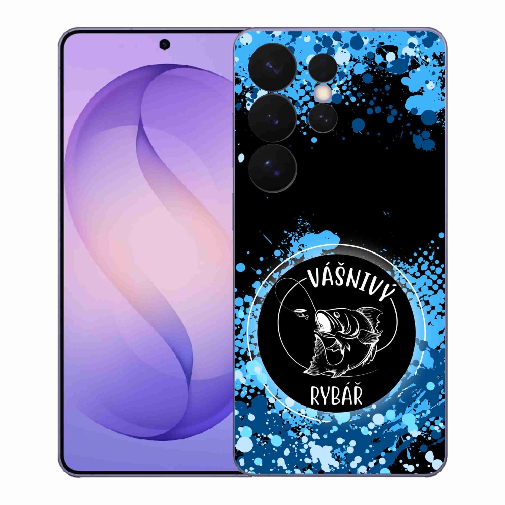 Gelový kryt mmCase na Samsung Galaxy S26 Ultra - vášnivý rybář černé pozadí