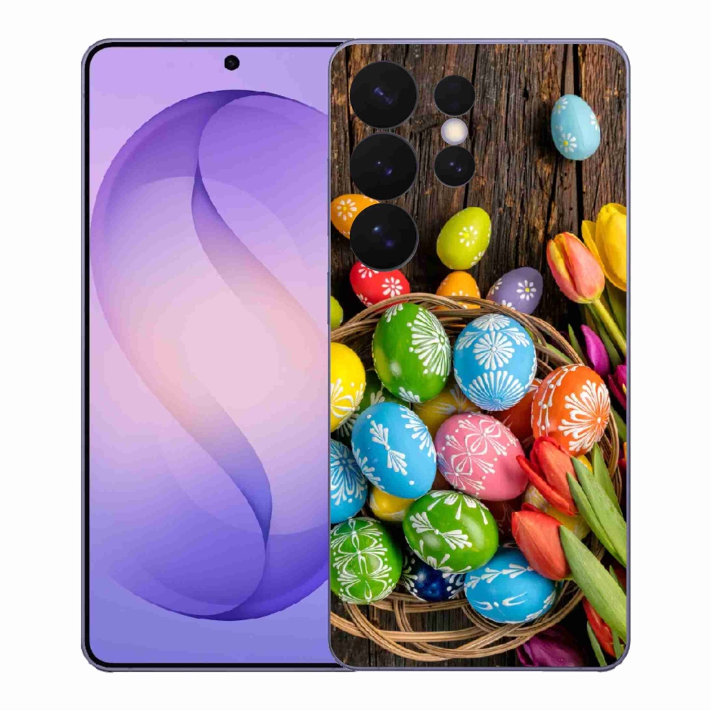 Gelový kryt mmCase na Samsung Galaxy S26 Ultra - velikonoční vajíčka