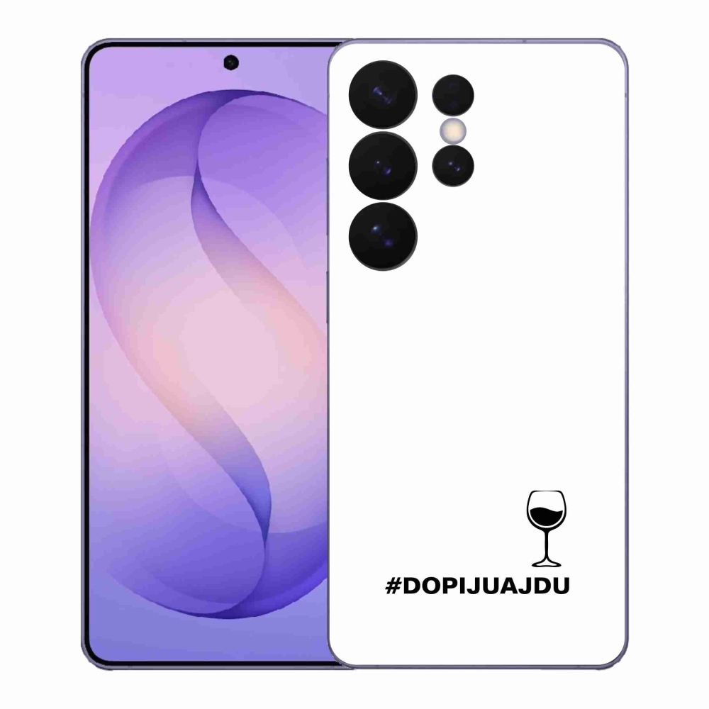 Gelový kryt mmCase na Samsung Galaxy S26 Ultra - vinný motiv bílé pozadí