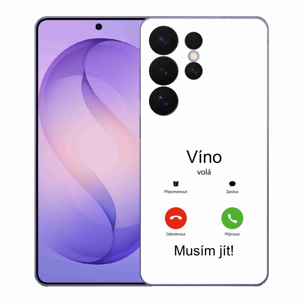 Gelový kryt mmCase na Samsung Galaxy S26 Ultra - víno volá bílé pozadí