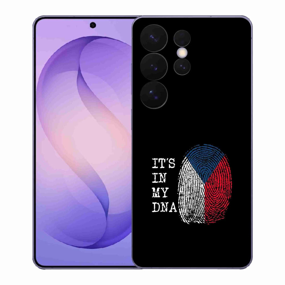 Gelový kryt mmCase na Samsung Galaxy S26 Ultra - vlajka otisk prstu černé pozadí