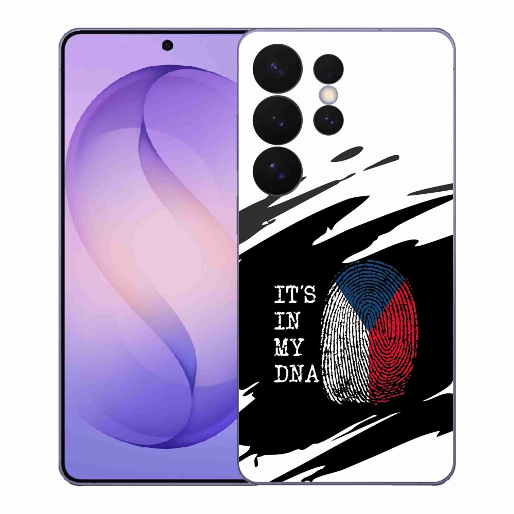 Gelový kryt mmCase na Samsung Galaxy S26 Ultra - vlajka otisk prstu černobílé pozadí