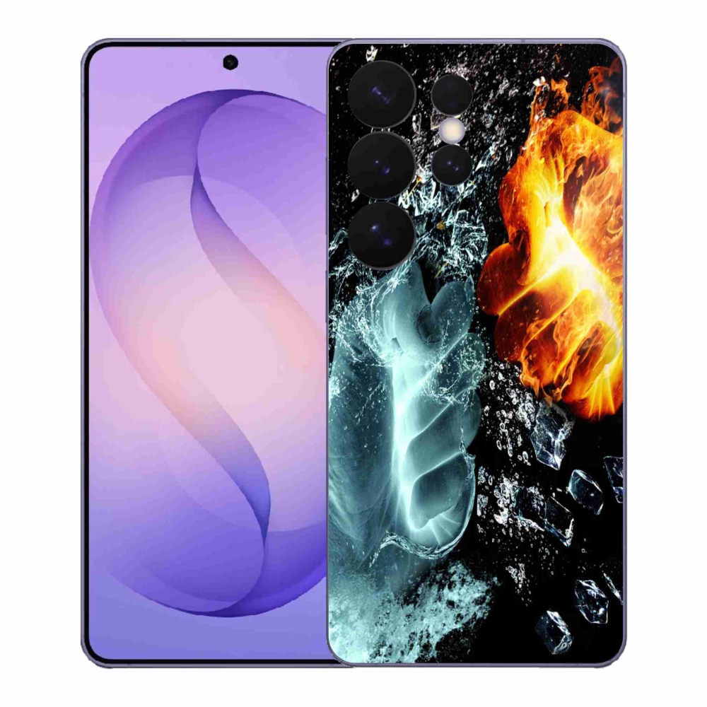 Gelový kryt mmCase na Samsung Galaxy S26 Ultra - voda a oheň