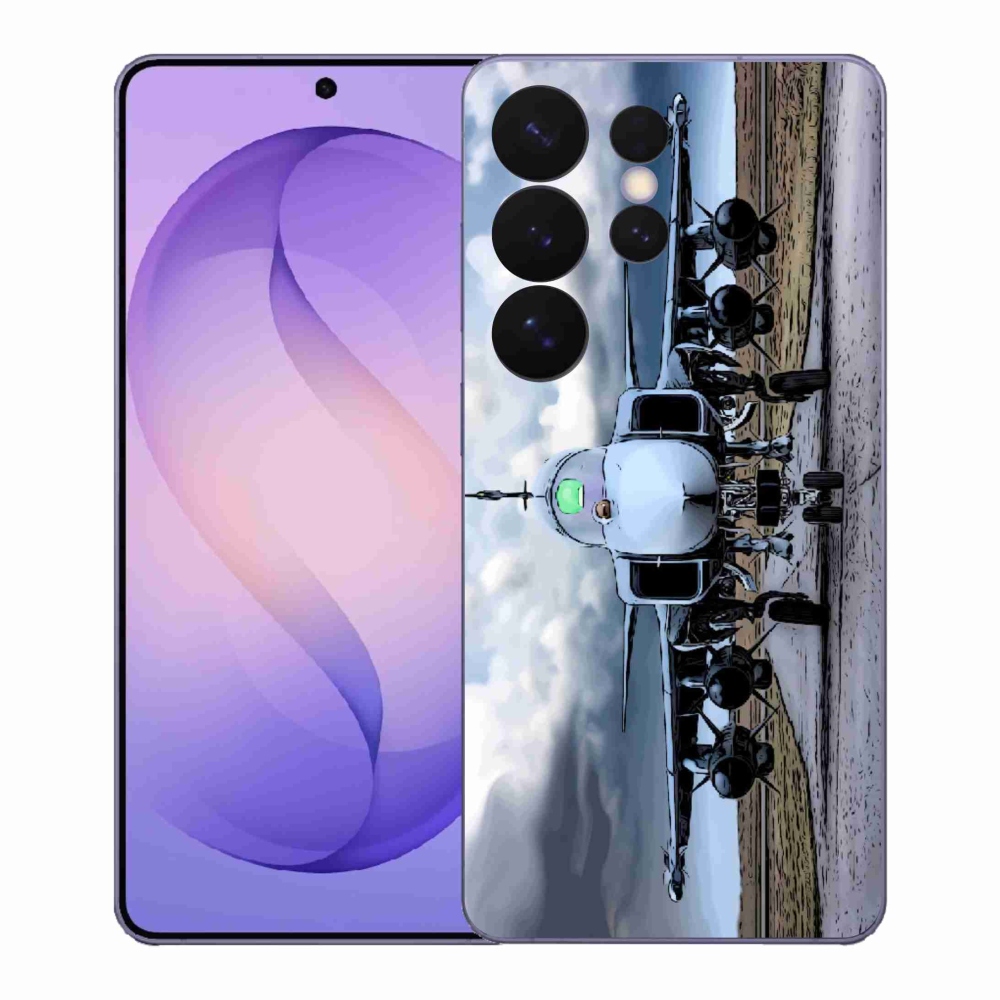 Gelový kryt mmCase na Samsung Galaxy S26 Ultra - vojenské letadlo