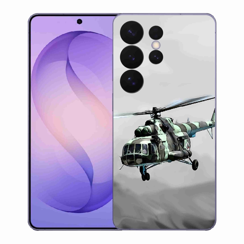Gelový kryt mmCase na Samsung Galaxy S26 Ultra - vojenský vrtulník