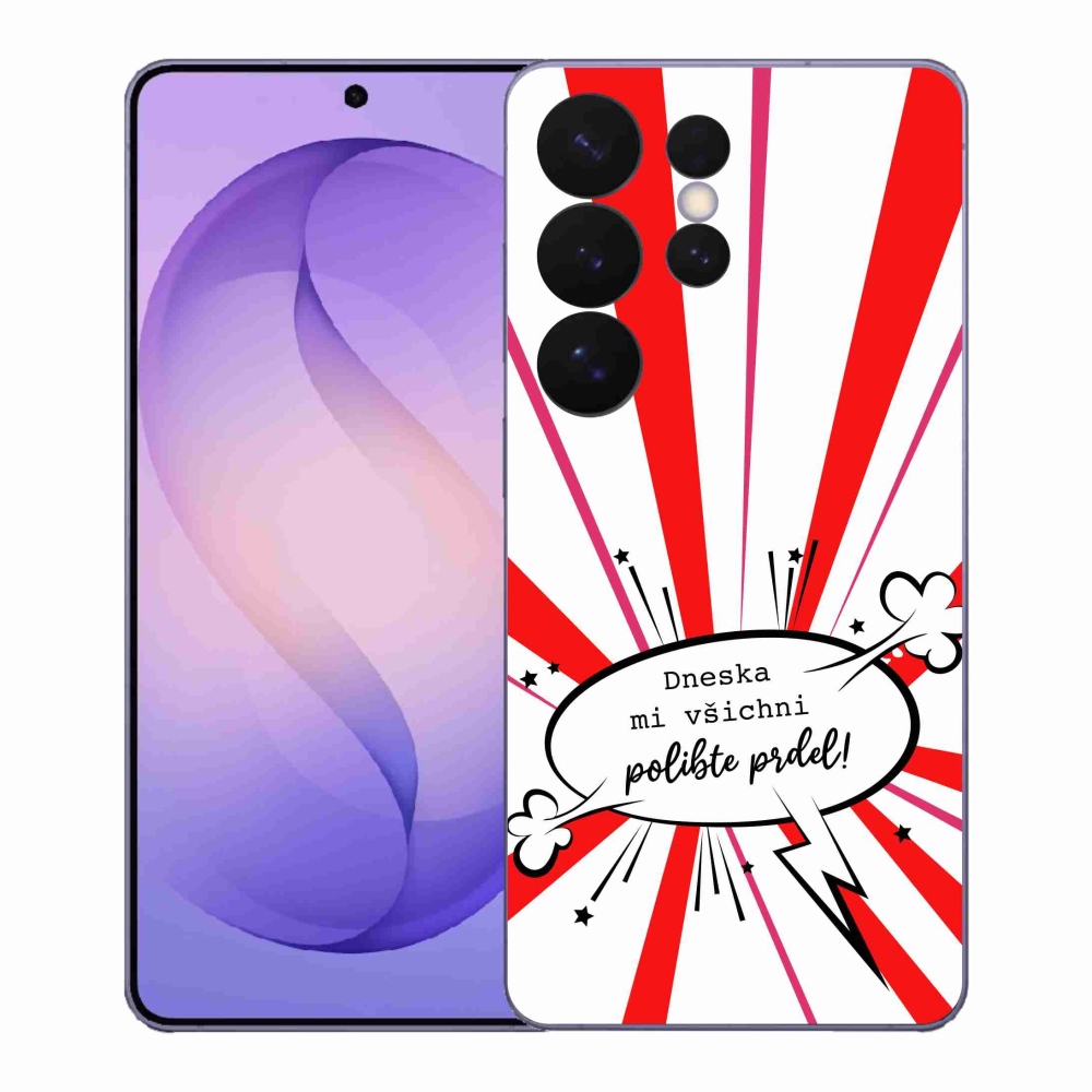 Gelový kryt mmCase na Samsung Galaxy S26 Ultra - vtipný text 15 bílé pozadí