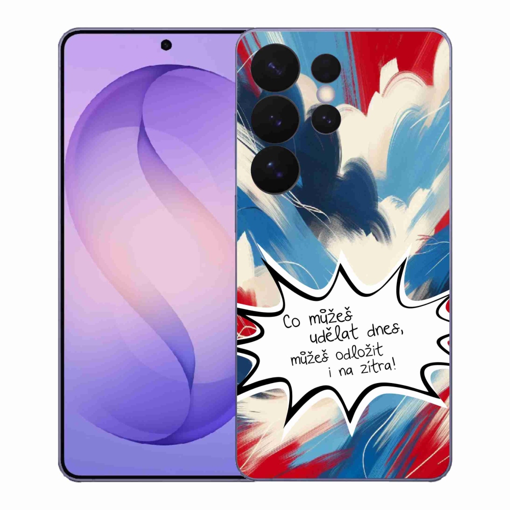 Gelový kryt mmCase na Samsung Galaxy S26 Ultra - vtipný text 9 bílé pozadí