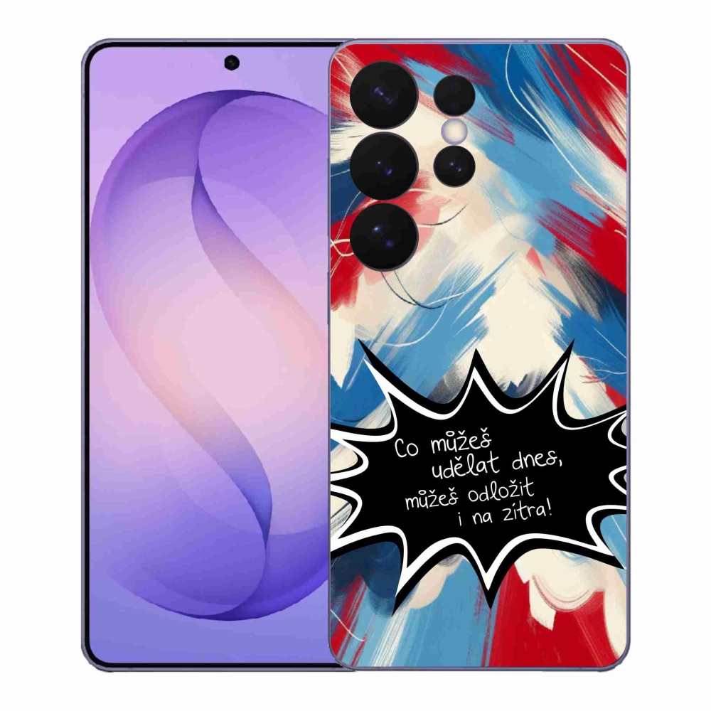 Gelový kryt mmCase na Samsung Galaxy S26 Ultra - vtipný text 9 černé pozadí