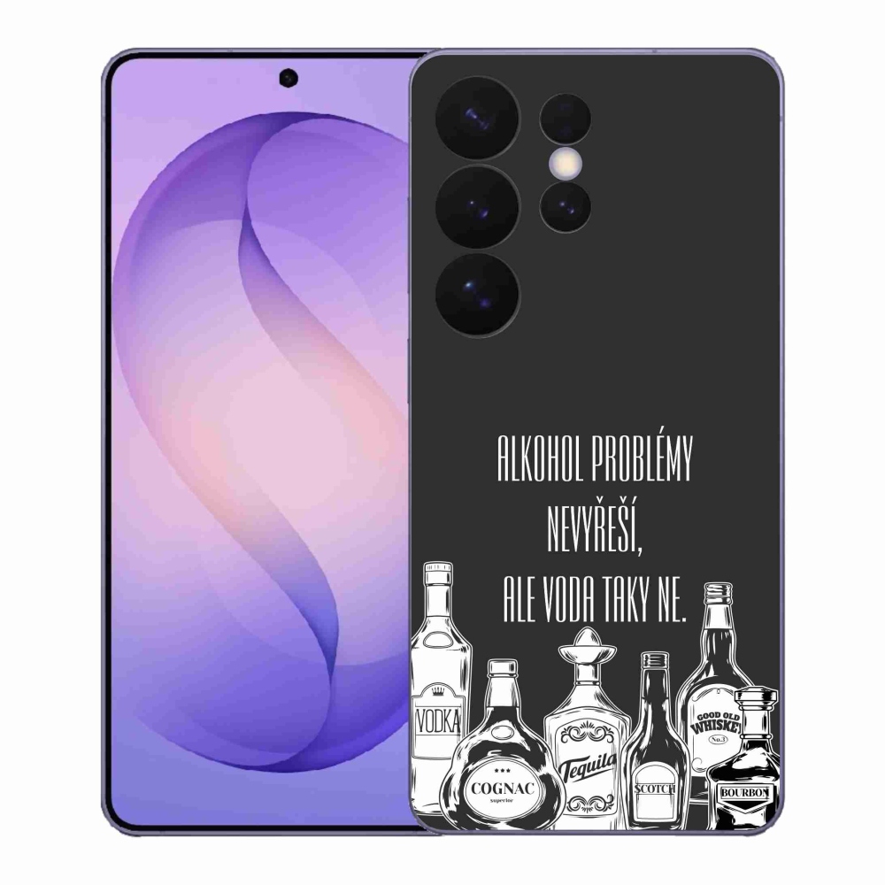 Gelový kryt mmCase na Samsung Galaxy S26 Ultra - vtipný text černé pozadí