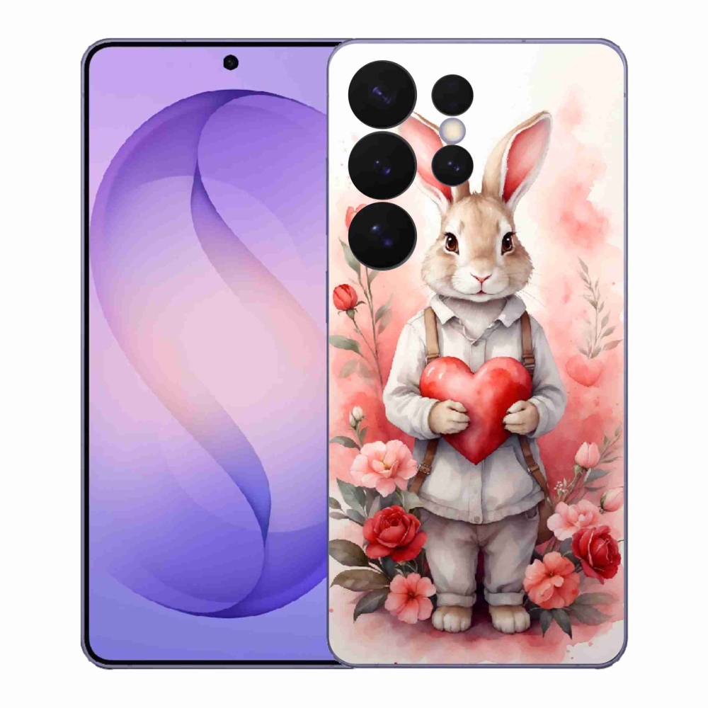 Gelový kryt mmCase na Samsung Galaxy S26 Ultra - zajíc se srdíčkem