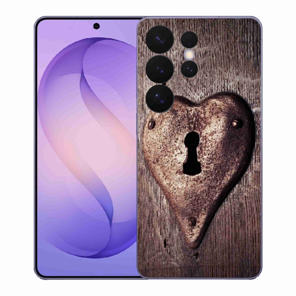 Gelový kryt mmCase na Samsung Galaxy S26 Ultra - zámek ve tvaru srdce