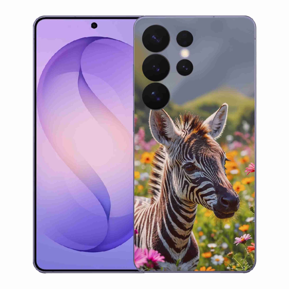 Gelový kryt mmCase na Samsung Galaxy S26 Ultra - zebra na louce