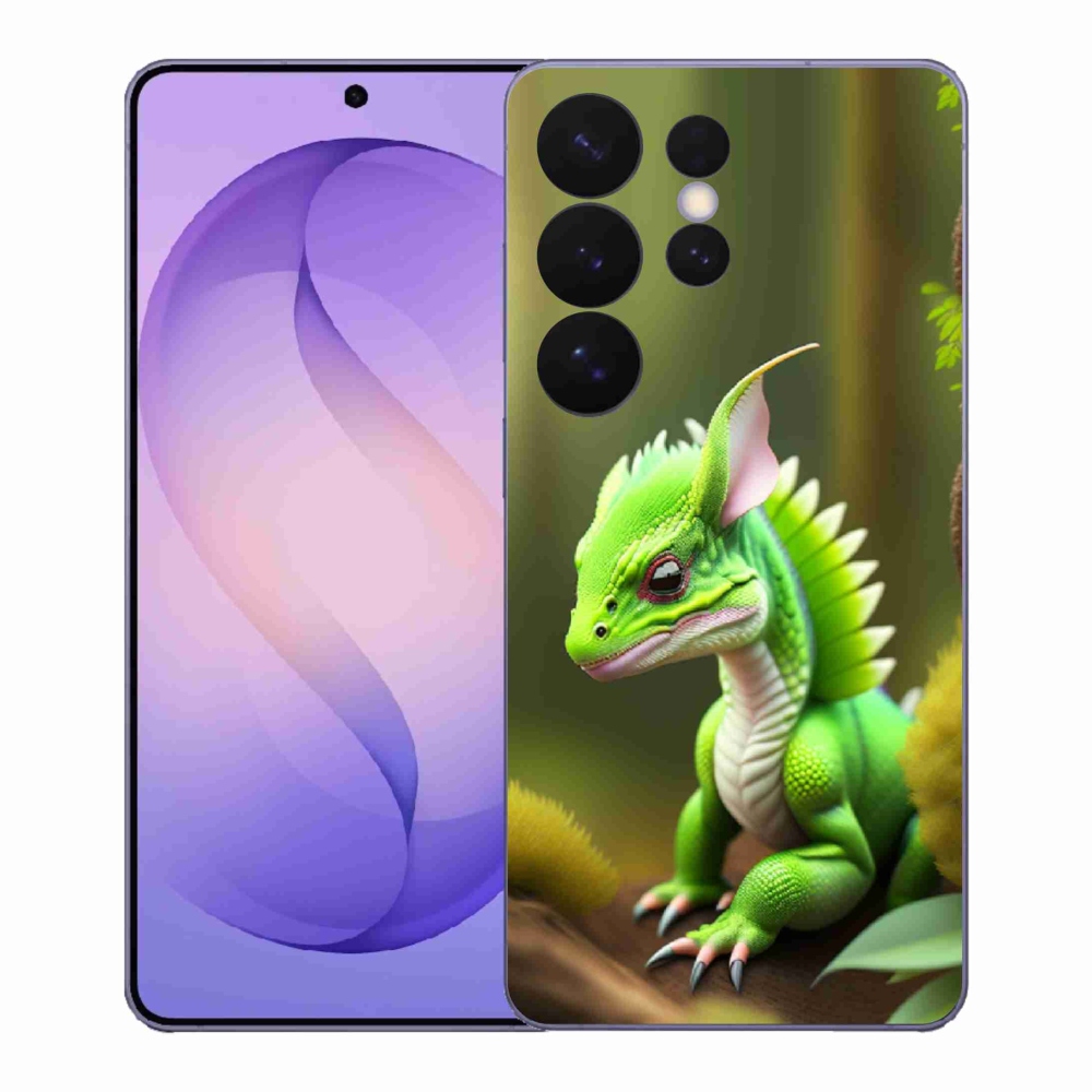 Gelový kryt mmCase na Samsung Galaxy S26 Ultra - zelený dráček