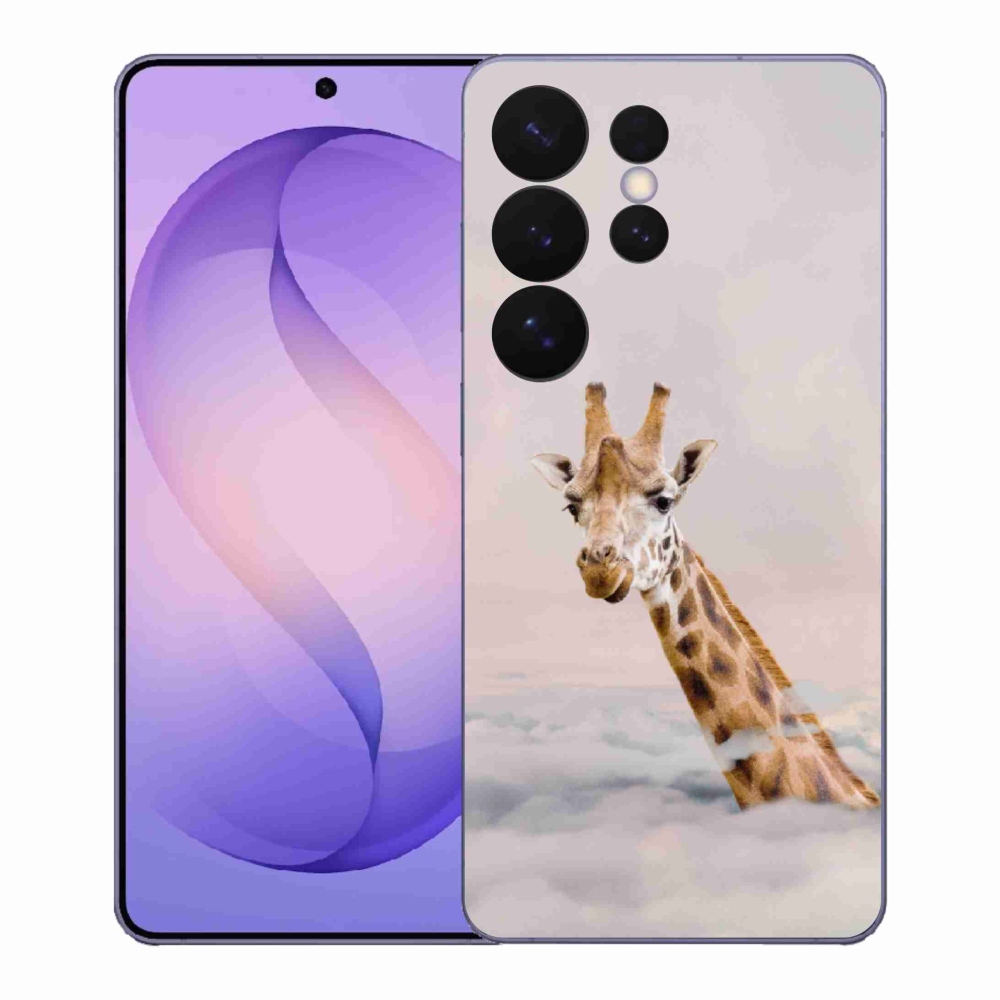 Gelový kryt mmCase na Samsung Galaxy S26 Ultra - žirafa v oblacích