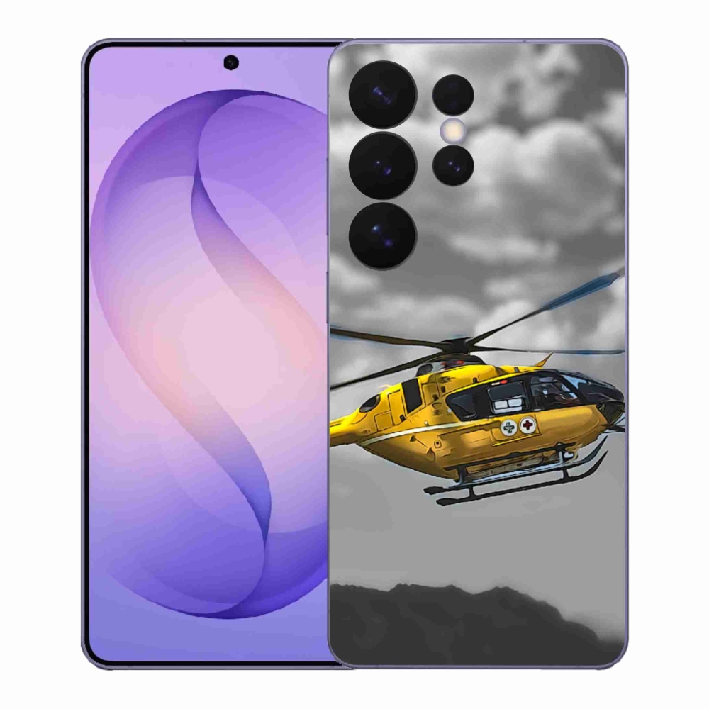 Gelový kryt mmCase na Samsung Galaxy S26 Ultra - žlutá helikoptéra