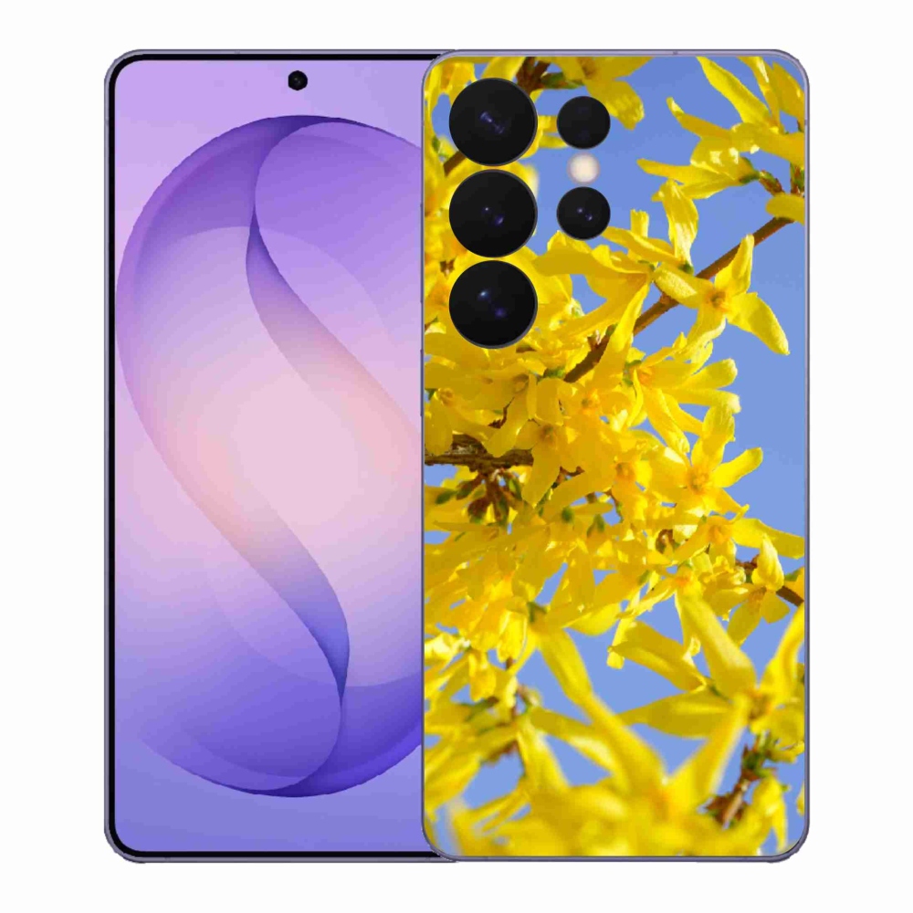 Gelový kryt mmCase na Samsung Galaxy S26 Ultra - žluté květy