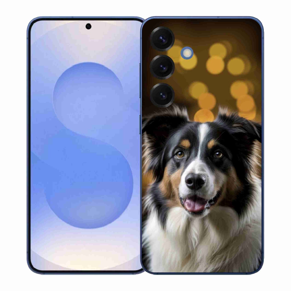 Gelový kryt mmCase na Samsung Galaxy S26+ - usměvavý australský ovčák