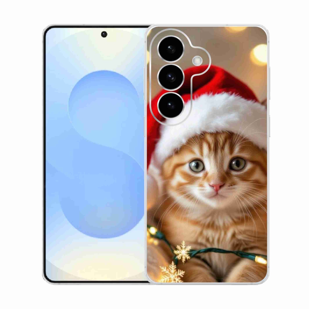 Gelový kryt mmCase na Samsung Galaxy S26  - vánoční kotě