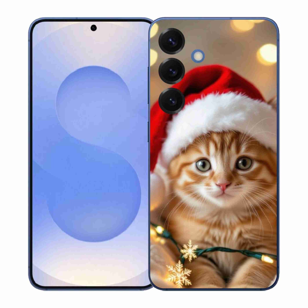 Gelový kryt mmCase na Samsung Galaxy S26+ - vánoční kotě